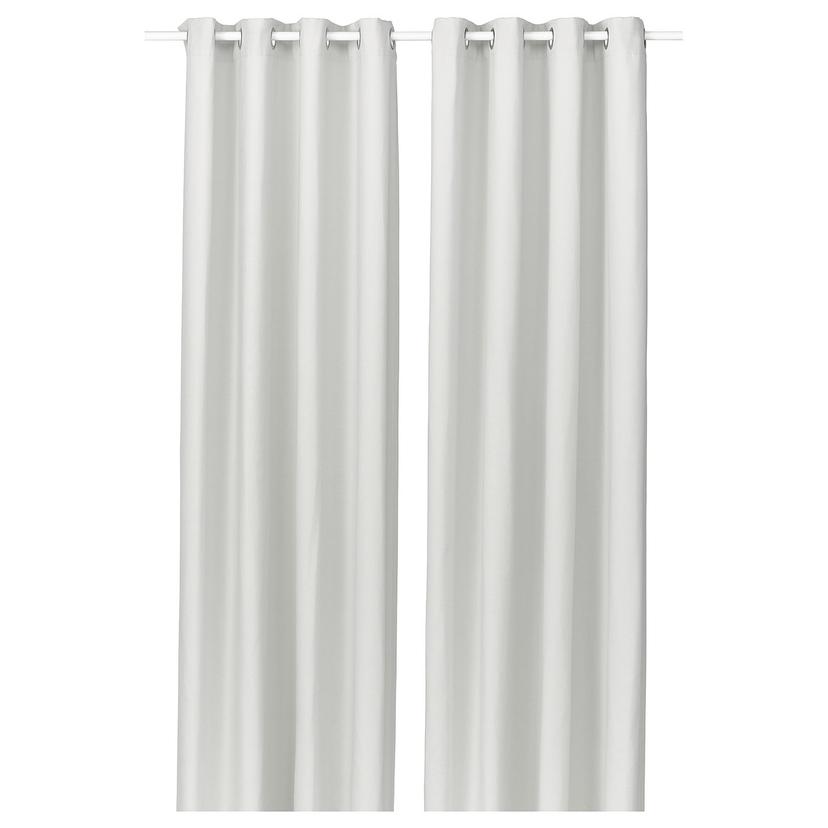 GINSTMOTT — гардины, 2 шт., белый/с петельками, 145x300 см