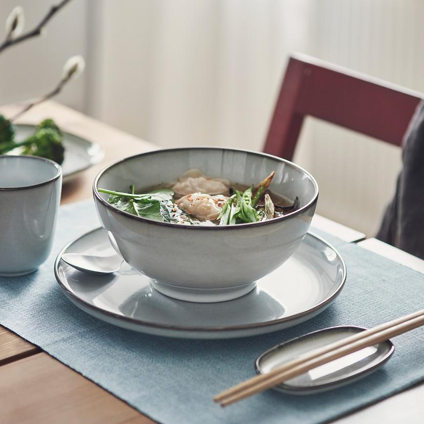 GLADELIG — миска, серый, 19 см