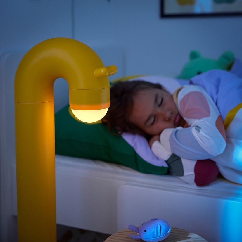 GREJSIMOJS — Ozdobna lampa podłogowa LED, żyrafa/żółty na baterie,