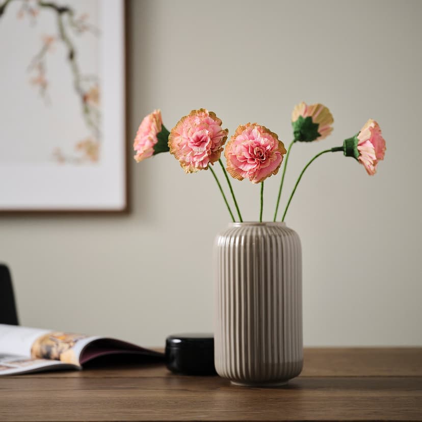 GULDSPETT — Sztuczny kwiat, papier/goździk różowy,