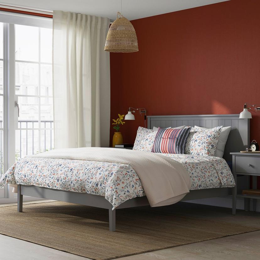 GULLABERG — Zestaw mebli do sypialni 3 szt, szary,