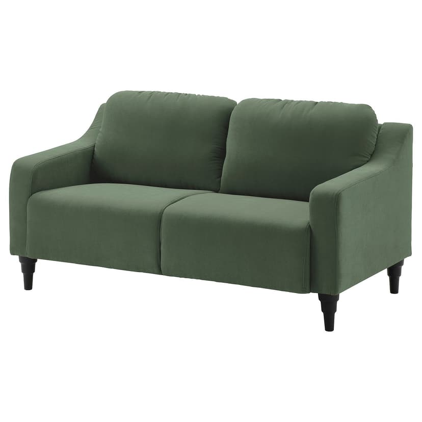 GULLVALLA — Sofa 2-osobowa, Silkeryd szarozielony,