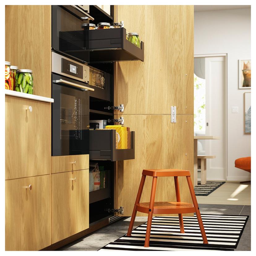 HADDARP — Четырехгранный оранжевый табурет-стремянка