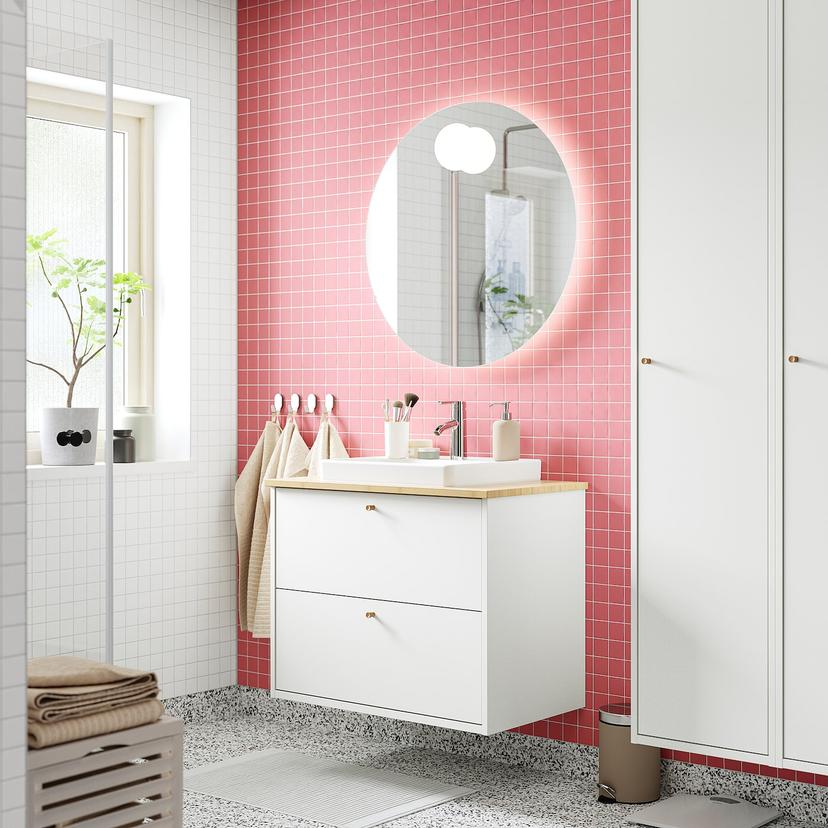 HAVBÄCK / ORRSJÖN — Умывальник с ящиками/мойкой/смесителем, 82x49x71 см