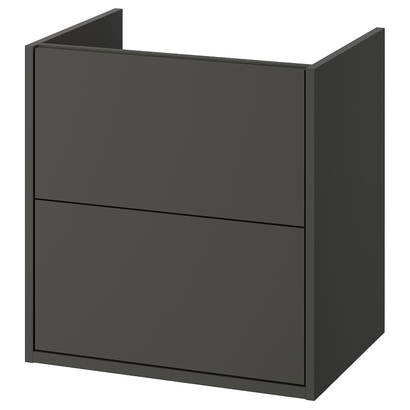 HAVBÄCK — шкаф для раковины с ящиками, темно-серый, 60x48x63 см
