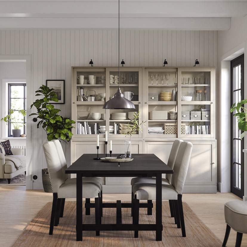 HAVSTA — комбинация с раздвижными дверьми, серо-бежевый, 242x47x212 см