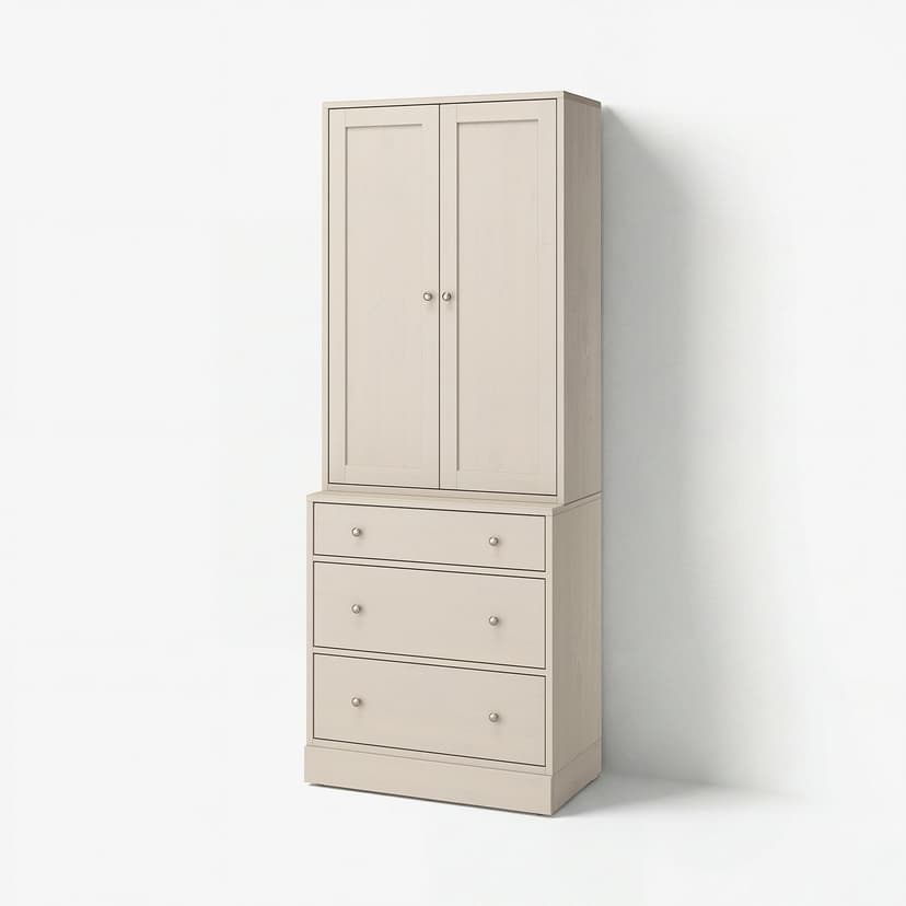 HAVSTA — Комбинация для хранения с ящиками, серо-бежевый, 81x47x212 см
