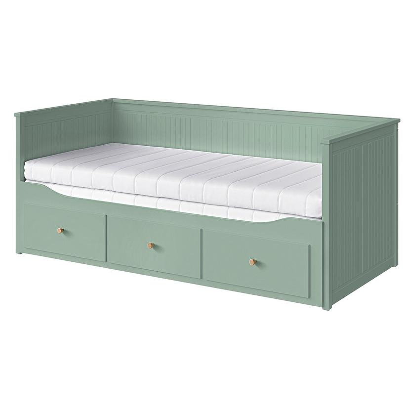 HEMNES — Кушетка с 3 ящиками, 2 матрасами., 80x200 см