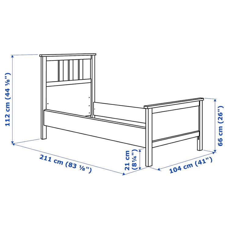 каркас кровати с матрасом dimensions