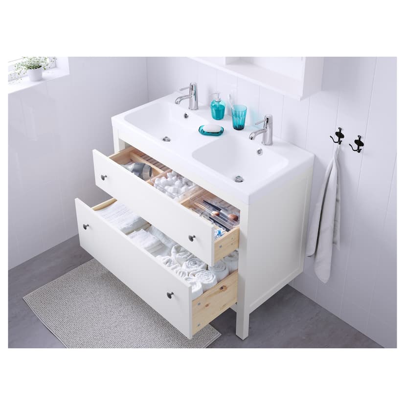 HEMNES — Шкаф для раковины с 2 ящ, белый, 100x47x83 см
