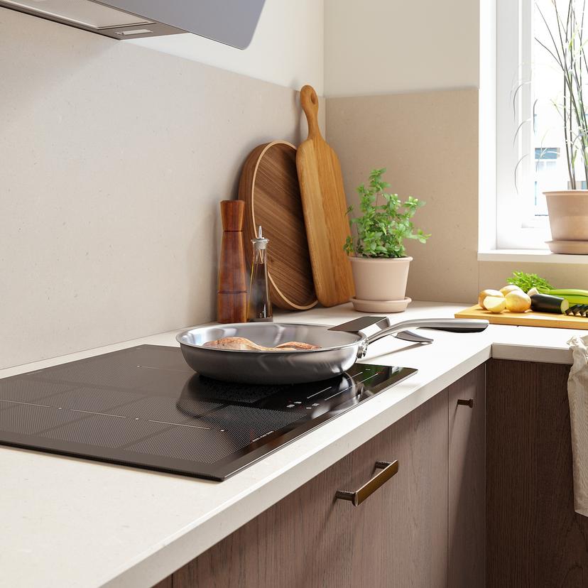 HÖGKLASSIG — индукц варочн панель, ИКЕА 700 черный, 59 см