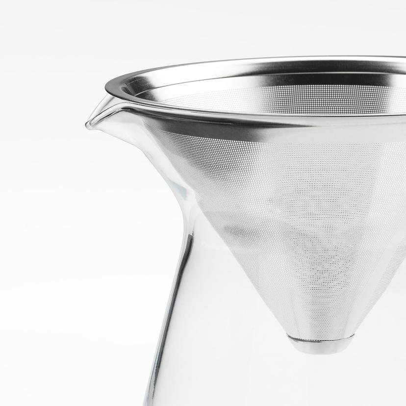 HÖGMODIG — Капельная кофеварка, прозрачное стекло/нержавеющая сталь