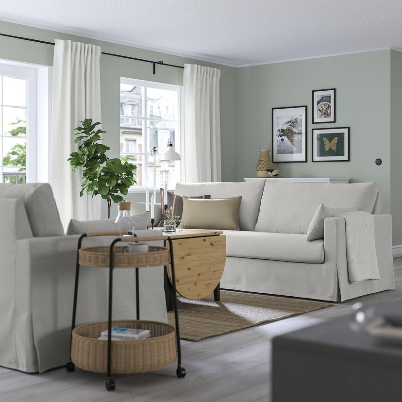 HYLTARP — Трехместный диван, Tallmyra, белый/черный