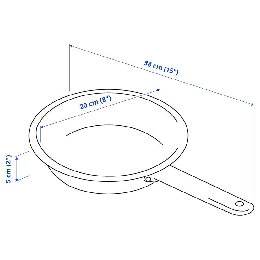IKEA 365+ — сковорода, нержавеющ сталь/антипригарное покрытие, 20 см