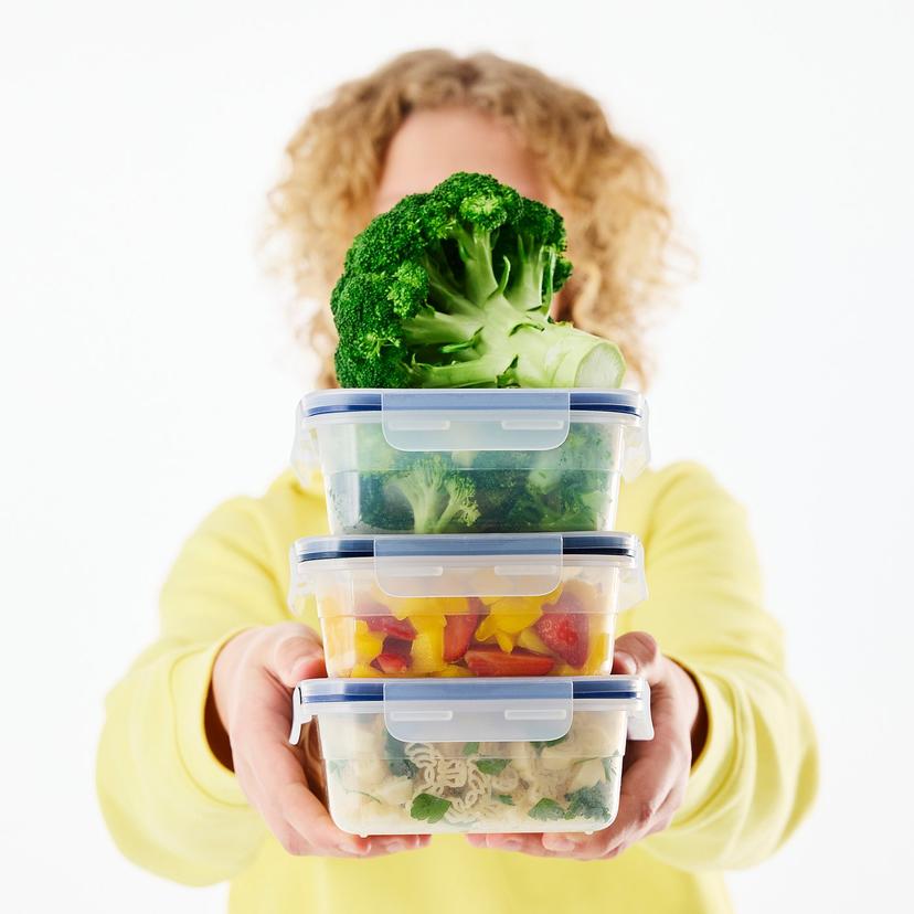 IKEA 365+ — контейнер для продуктов с крышкой, прямоугольн формы/пластик, 1.0 л