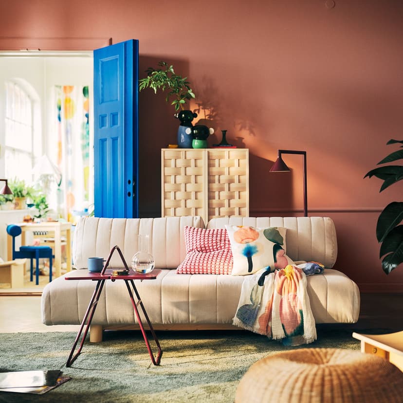 IKEA PS 2026 — Sofa 3-osobowa, rozkładana, Skiftebo jasny szarobeżowy,