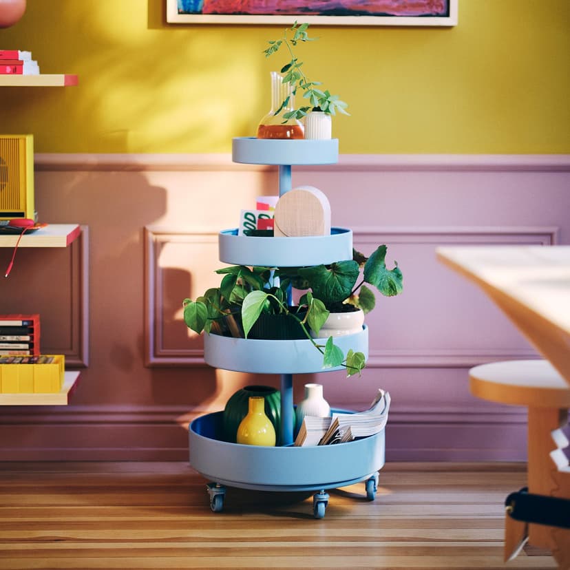 IKEA PS 2026 — Тележка, синий, 89x48 см