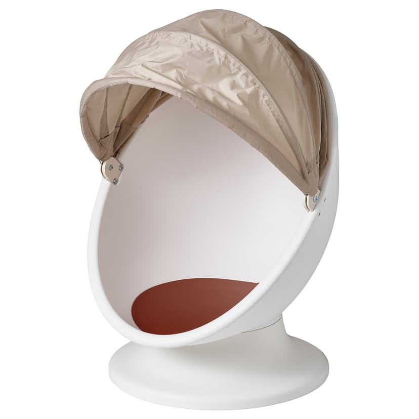 IKEA PS LÖMSK — Fotel obrotowy dla dzieci, biały beżowy/czerwony,