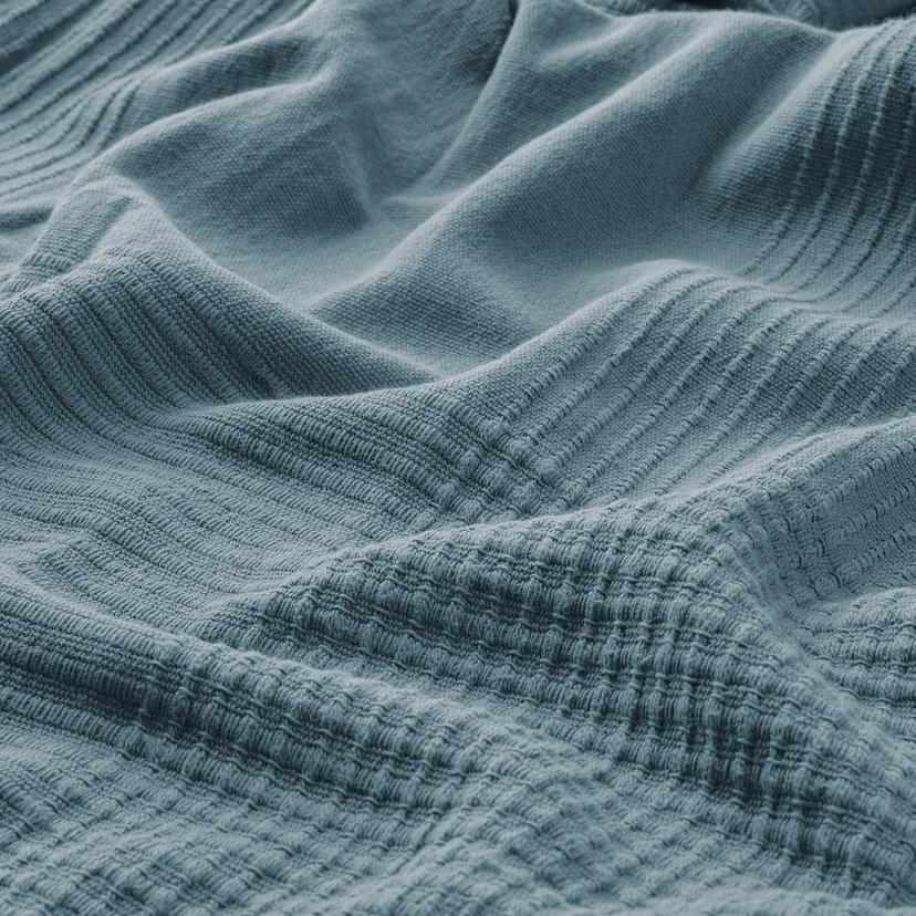 INDIRA — покрывало, серо-синий темный, 150x250 см