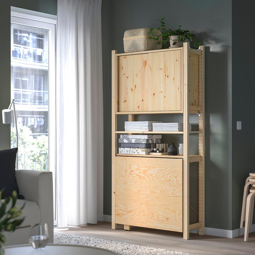 IVAR — 1 секционный/складной стол/раздвижная дверь, сосна