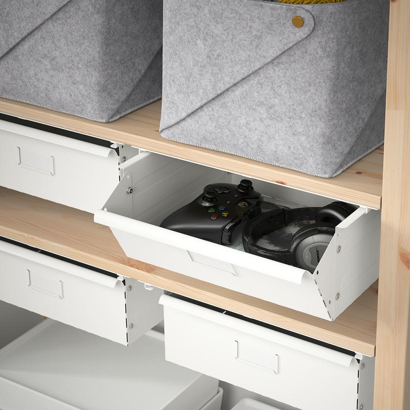 IVAR — ящик, белый, 39x30x14 см