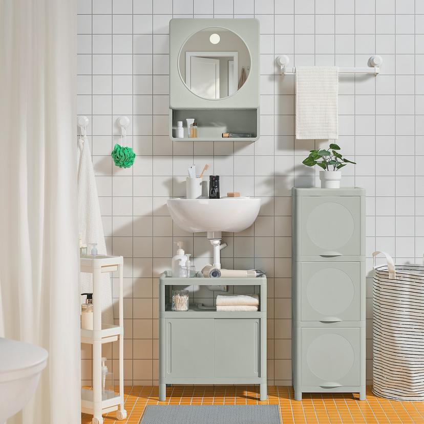 IVÖSJÖN / SKATSJÖN — Szaf umyw z drzw przesuw/umyw/bater, 50x35 см