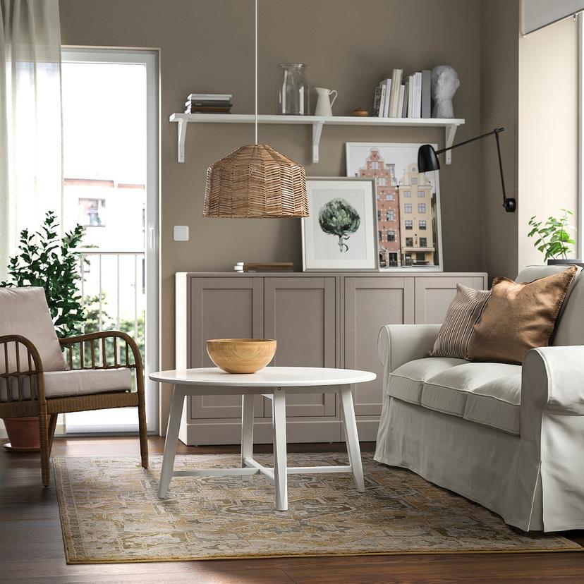 JÄRNVÄG — Dywan z krótkim włosiem, ozdobny wzór beżowy/ciemny beż,