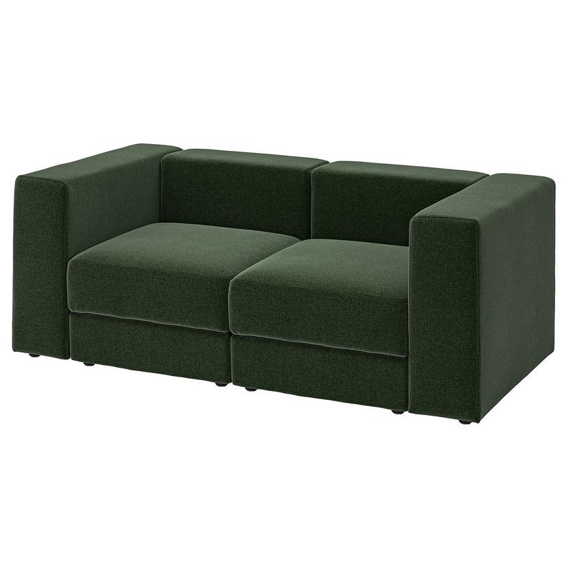 JÄTTEBO — Sofa modułowa, 2-osobowa, Johanneshov ciemnozielony,