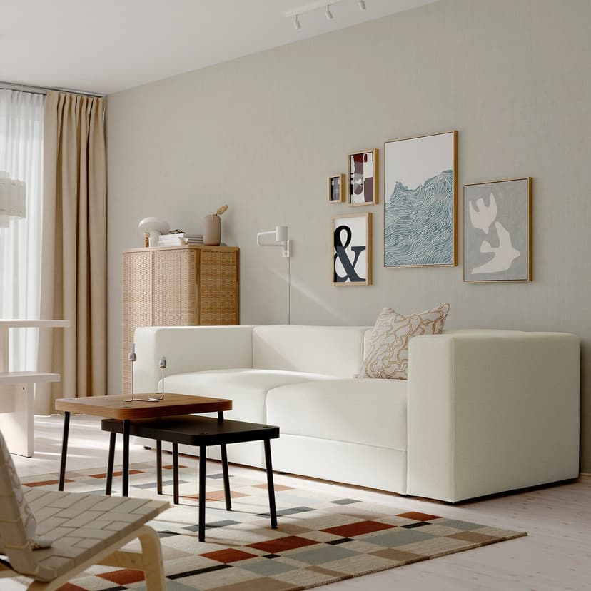 JÄTTEBO — Sofa modułowa, 3-osobowa, Axvall kremowy,