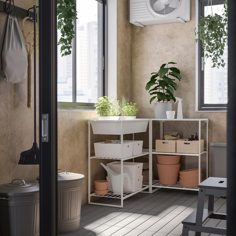 JOSTEIN — боковая стойка, д/дома/улицы белый, 40x90 см