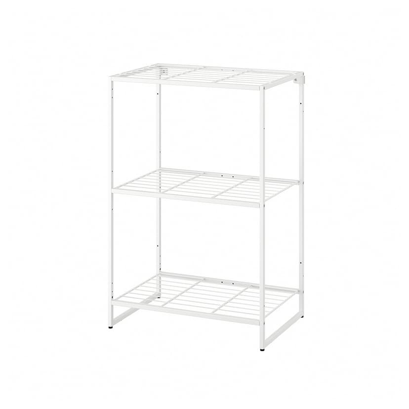 JOSTEIN — стеллаж, д/дома/улицы/проволочный белый, 61x40x90 см