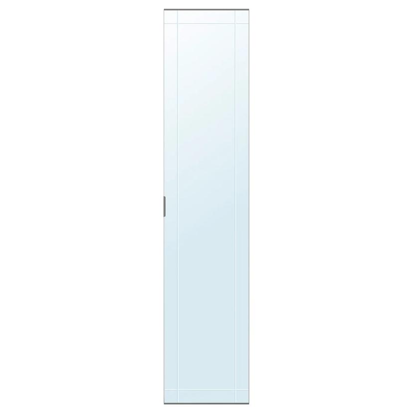 KAMMARTORP — зеркальная дверь+плавно закр петли, серый, 50x229 см