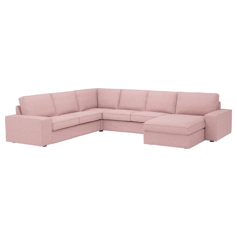KIVIK — Narożna sofa 5o z szezl, Gunnared jasny różowy,