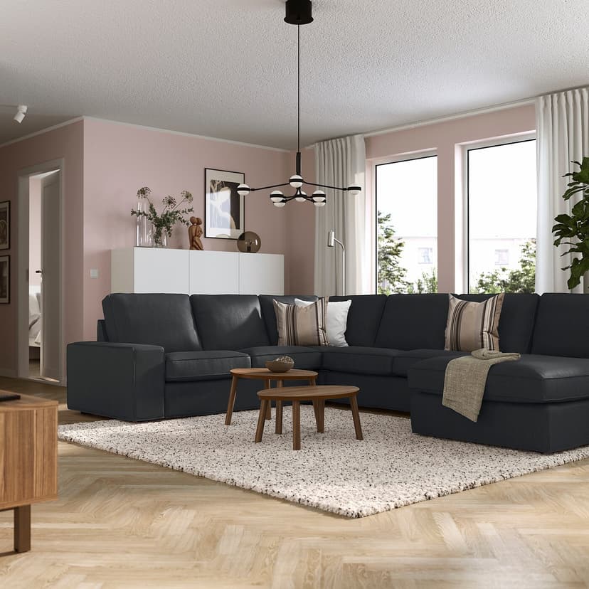 KIVIK — Narożna sofa 5o z szezl, Tresund antracyt,