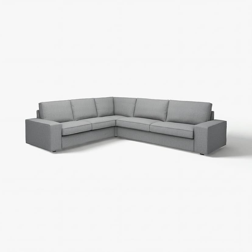 KIVIK — Sofa narożna 5-osobowa, Tibbleby beżowy/szary,