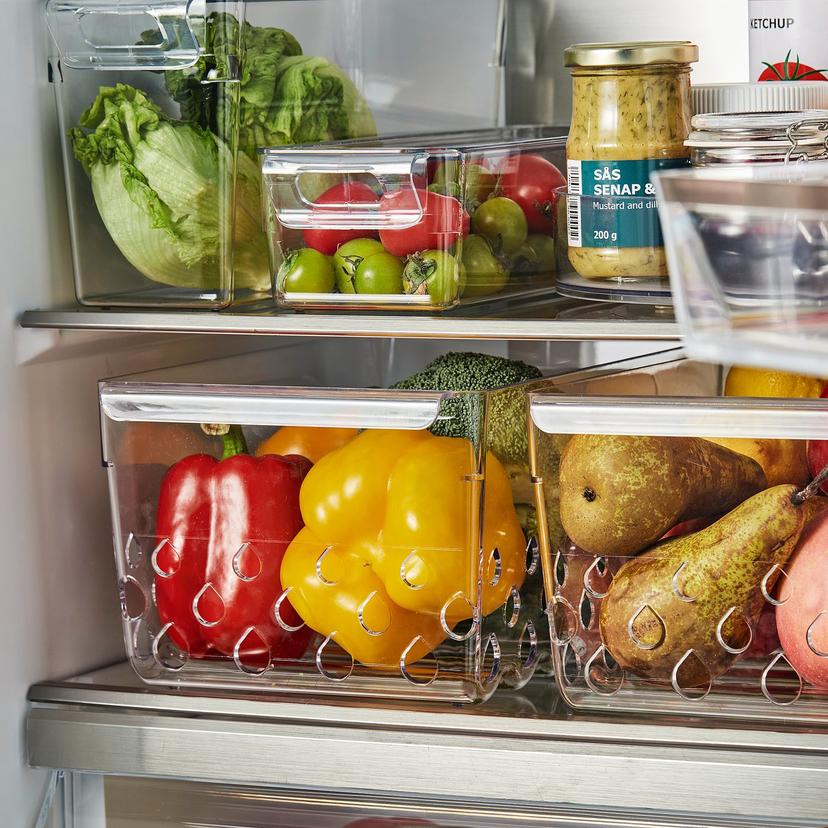 KLIPPKAKTUS — Прозрачный контейнер с отверстиями для холодильника