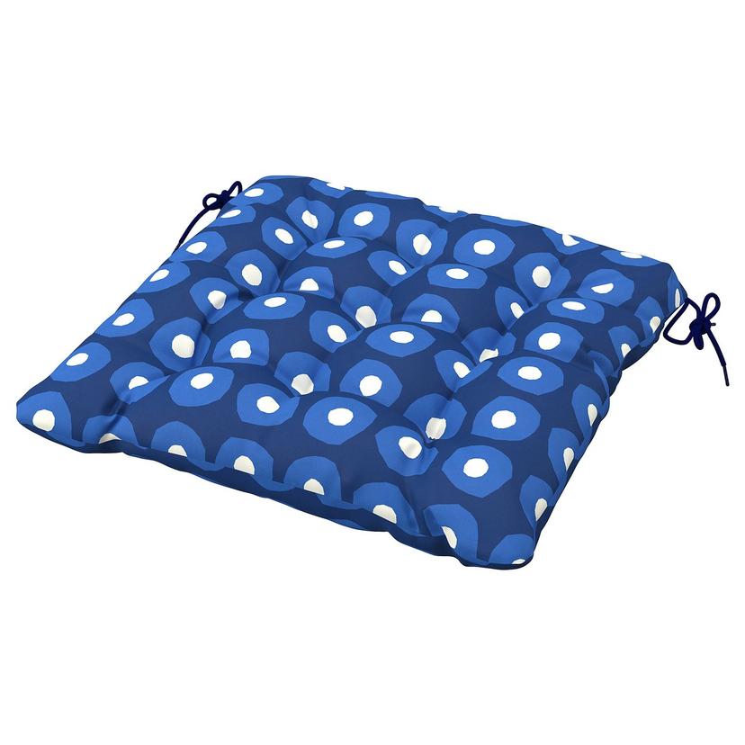 KLÖSAN — подушка на садовый стул, темно-синий, 44x44 см