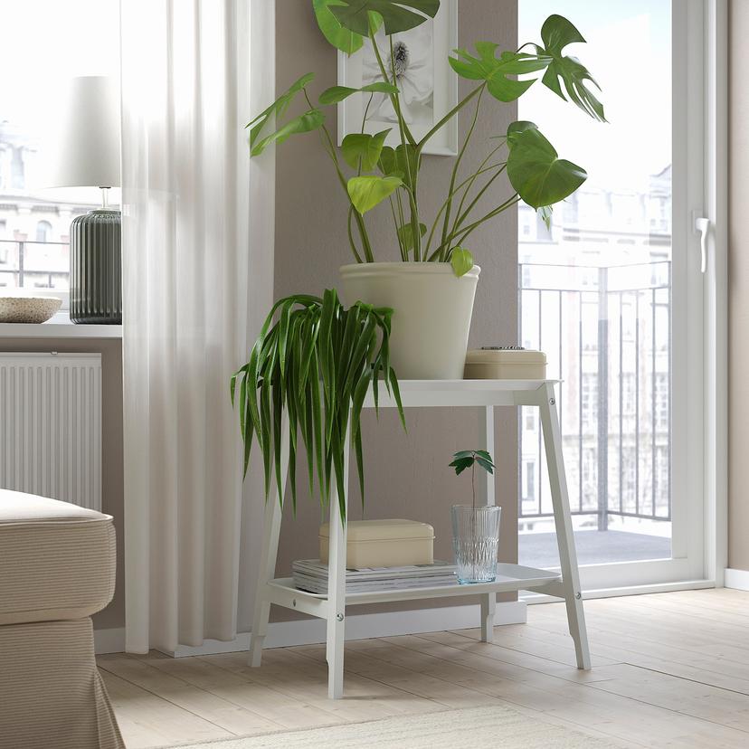 KÖRSBÄRSBJÖRK — кашпо, светло-серый/бежевый, 24 см