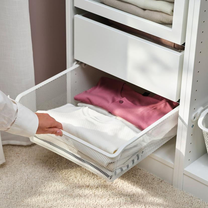 KOMPLEMENT — сетчатая корзина, белый, 50x58 см