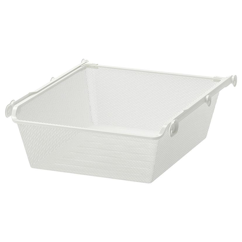 KOMPLEMENT — сетчатая корзина с направляющими, белый, 50x58 см