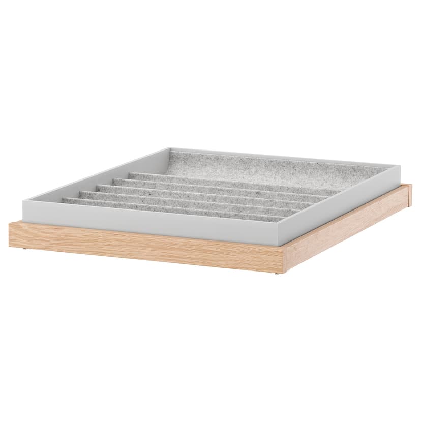 KOMPLEMENT — выдвижная полка+вставка, под беленый дуб, 50x58 см