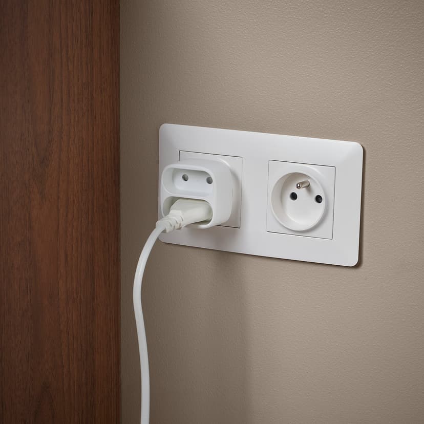 KOPPLA — Adapter, 2 gniazdka, nieuziem. biały,