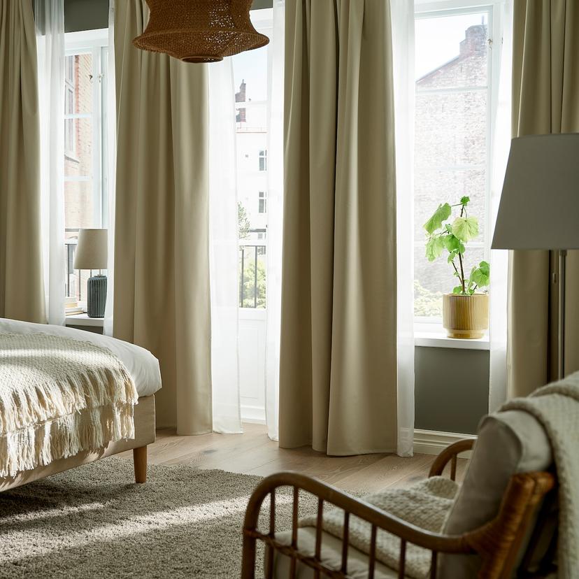 KORGMOTT — Затемняющие шторы, 1 пара, 145x300 см