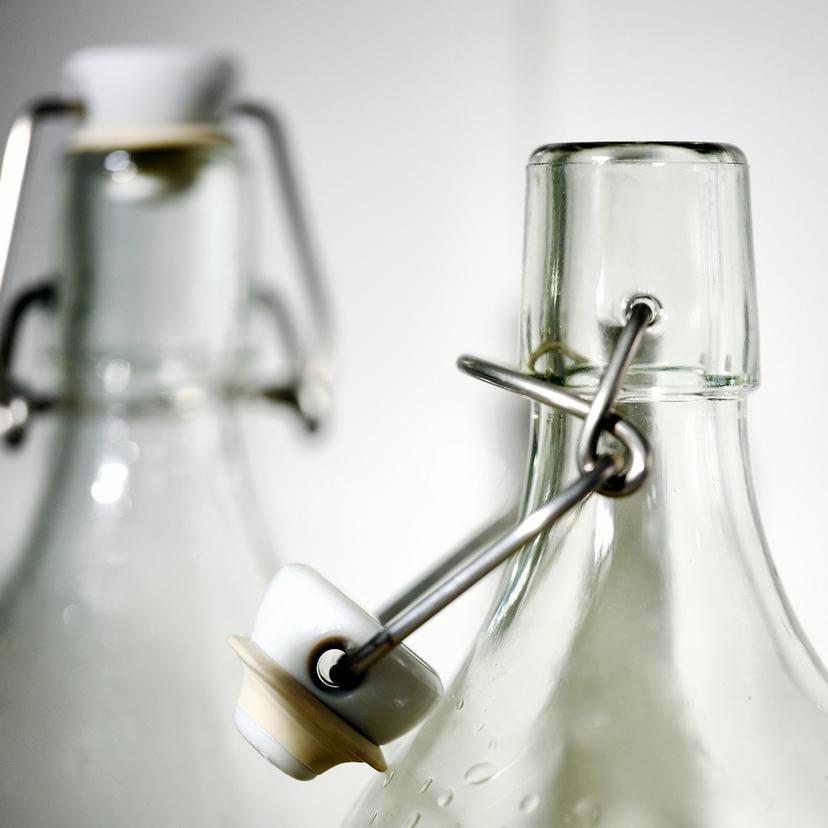 KORKEN — бутылка с пробкой, прозрачное стекло, 0.5 л