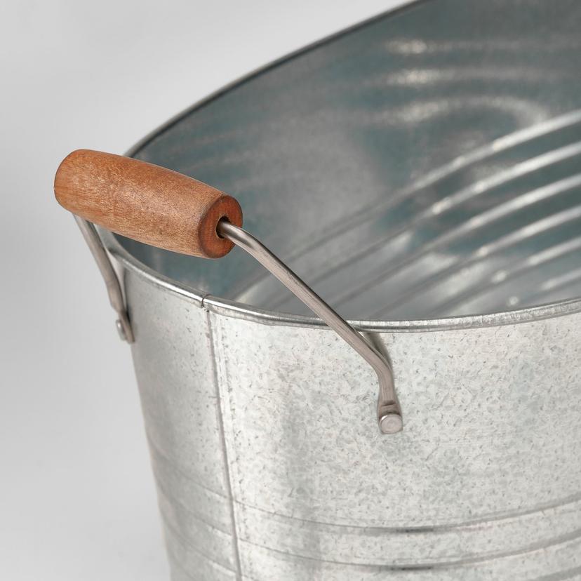 KORKGRAN — кашпо, д/дома/улицы/оцинковка, 27x58 см