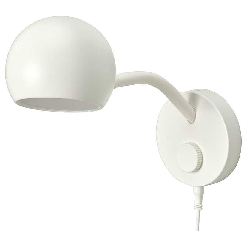 KORVSNÖRE — Lampa ścienna LED, można przyciemniać/biały,