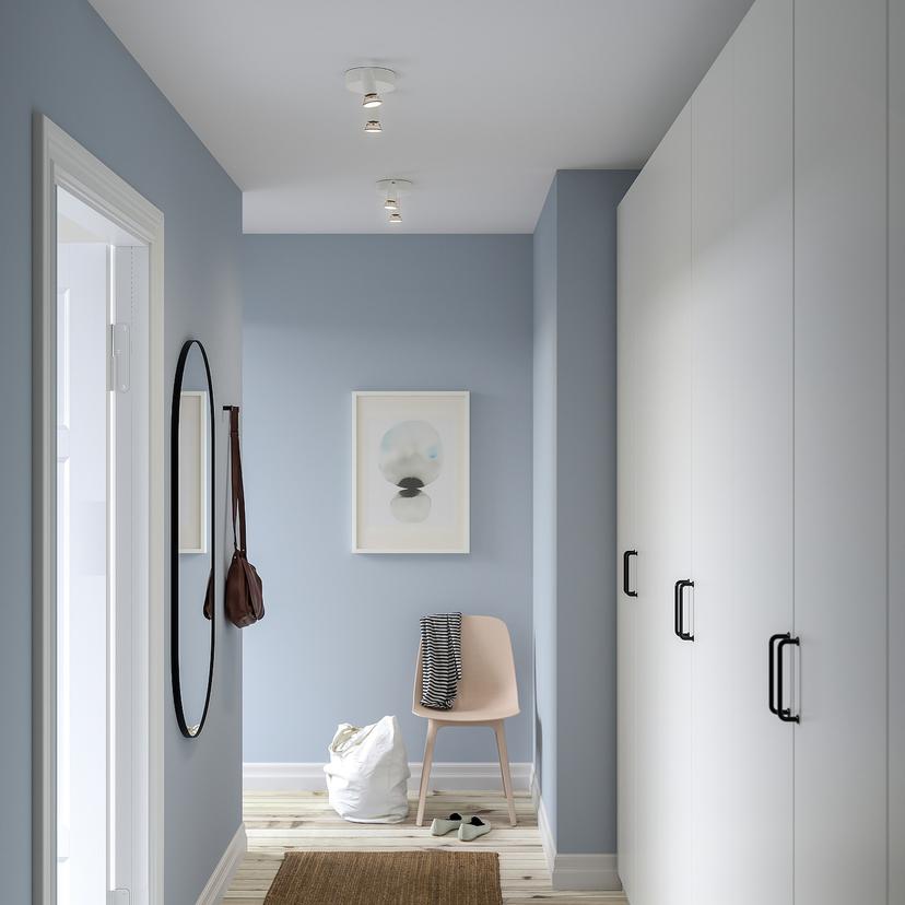 KRUSNATE — потолочный софит, 2 лампы, белый