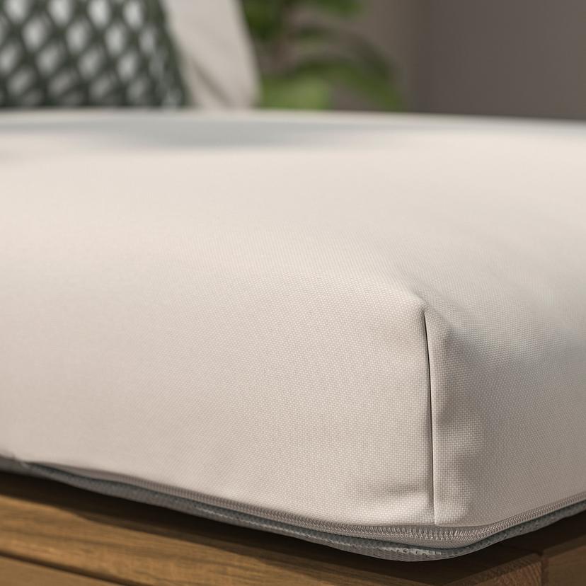 KUDDARNA — подушка на сиденье,д/садовой мебели, светлый серо-бежевый, 62x62 см