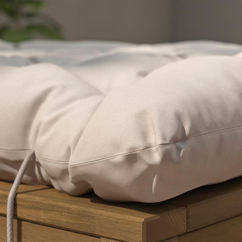 KUDDARNA — подушка шезлонга, садовая, светлый серо-бежевый, 190x60 см