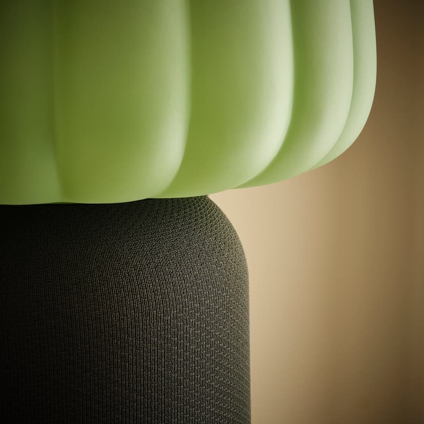 KULGLASS — Лампа с динамиком bluetooth, темно-зеленый